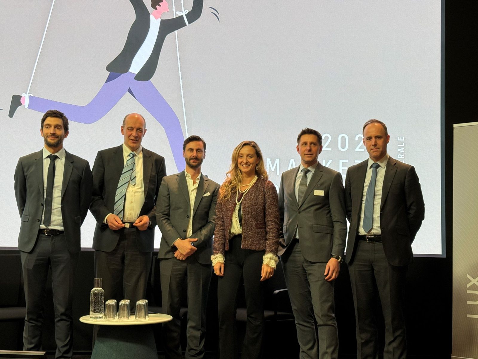 Speakers of the LUXSIPA 2026 Markets Outlook conference on stage